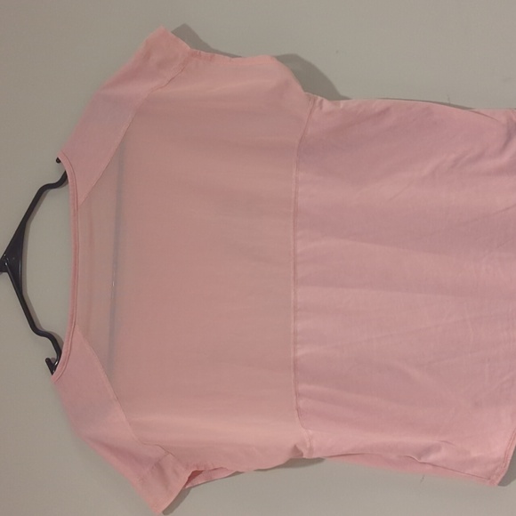 Oversized Dusty Rose Large Puma top with mesh back - Picture 2 of 2